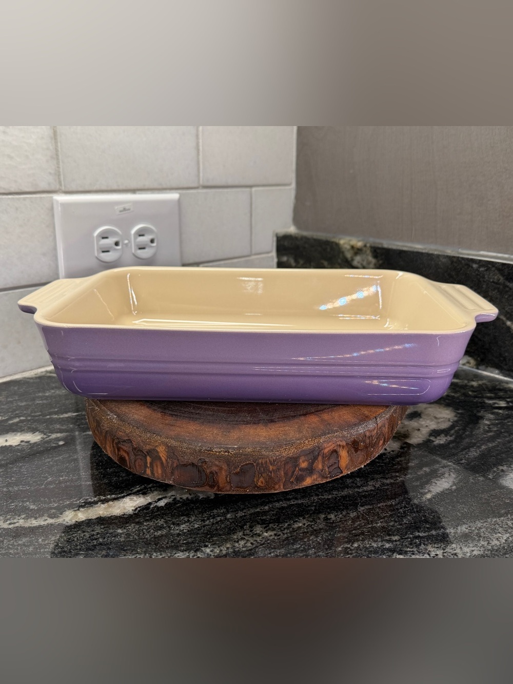 NEW Le Creuset ULTRA VIOLET 25cm Rectangular Baking Dish Purple Stoneware Rare
